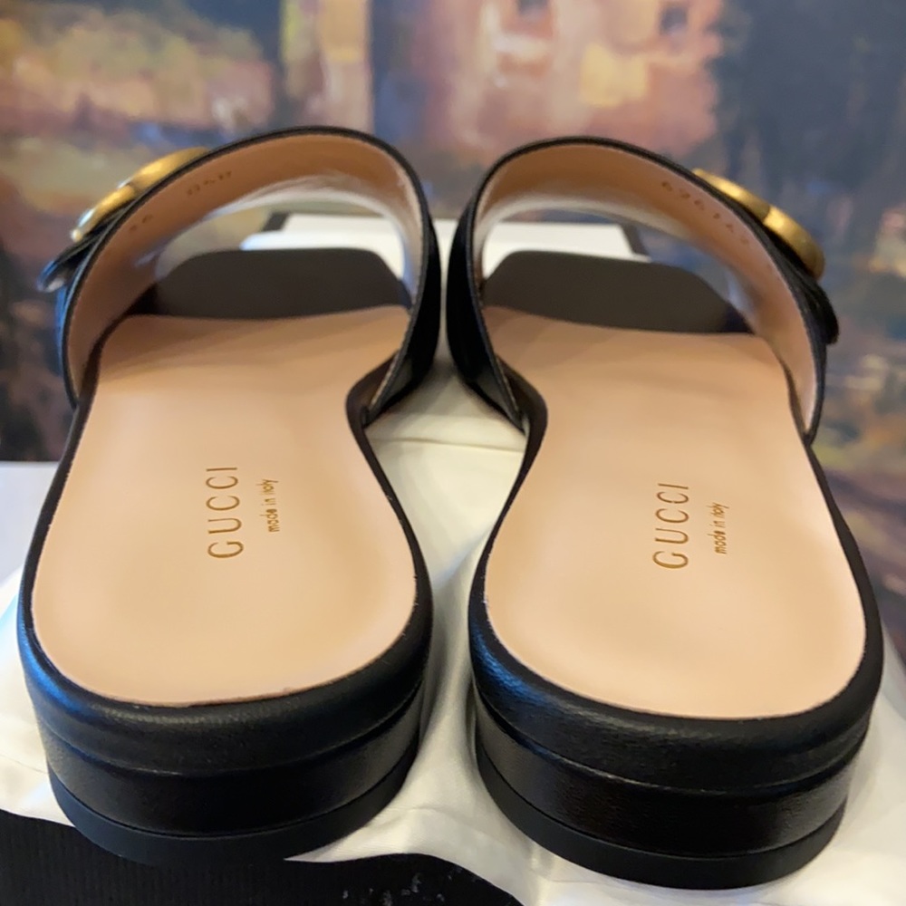 Authentic Gucci Marmont GG Leather Sandal - Picture 6 of 12
